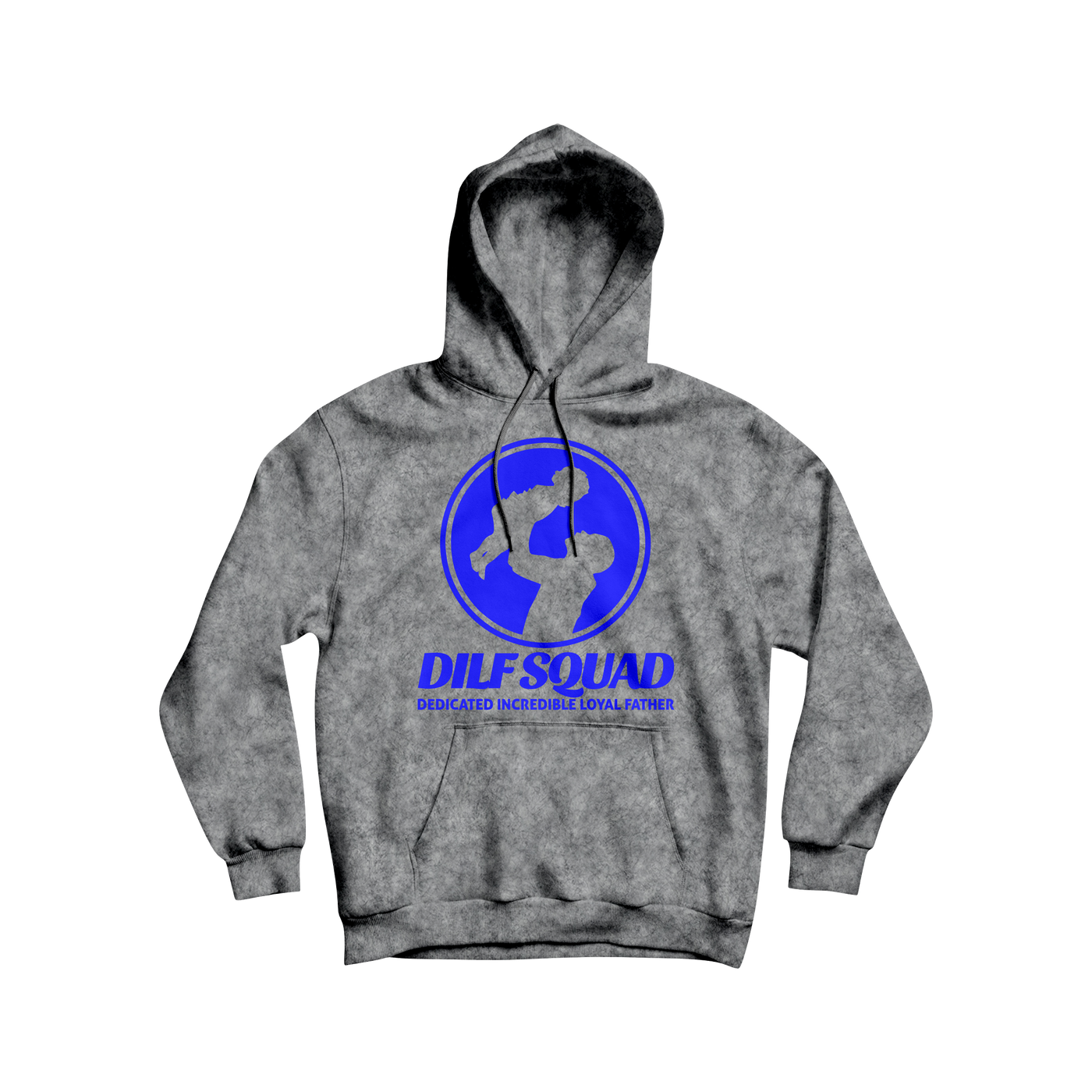 DILFSQUAD “Dedicated Incredible Loyal Father” Hoodie – Storm Gray & Blue Edition