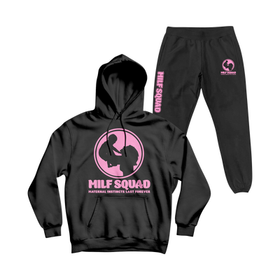 MILFSQUAD Noir & Neon Sweatsuit – Pink Power Edition