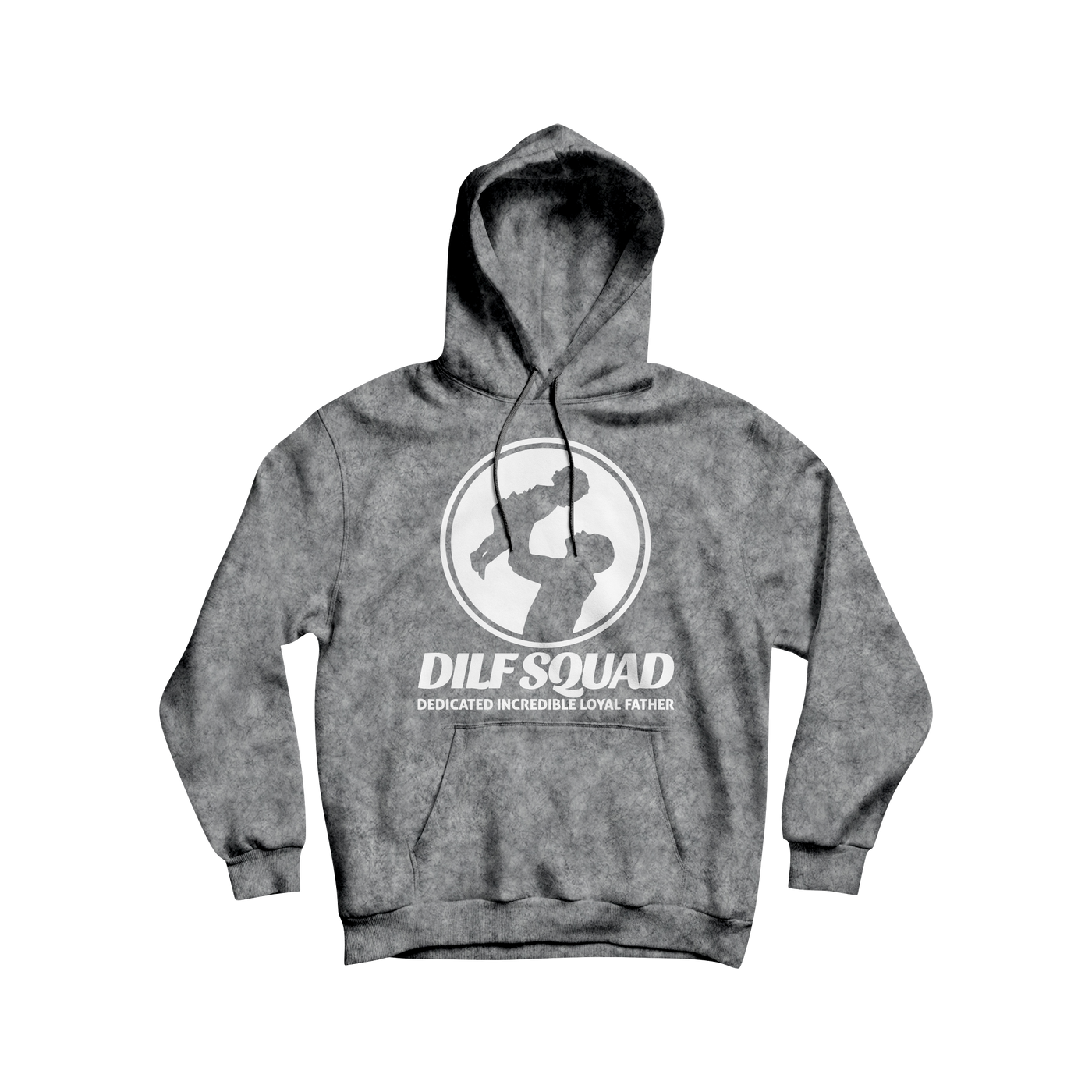 DILFSQUAD “Dedicated Incredible Loyal Father” Hoodie – Monochrome Storm Edition