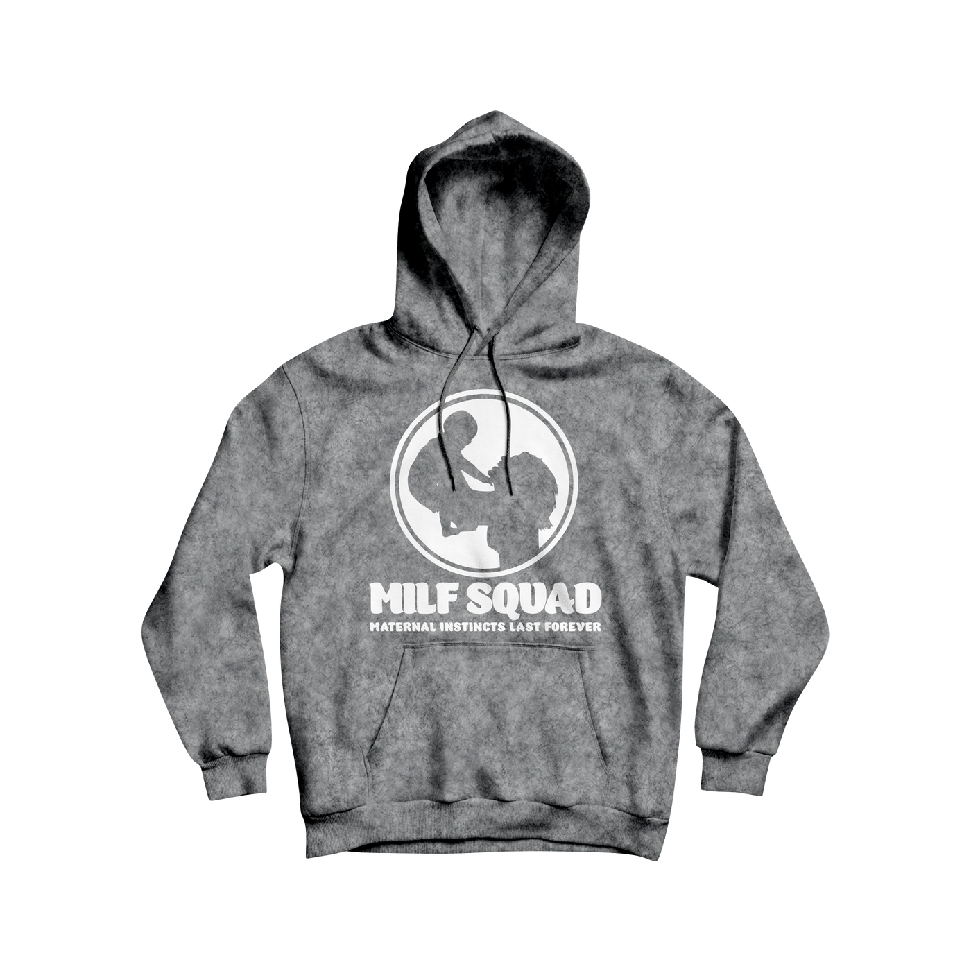 MILFSQUAD “Maternal Instincts Last Forever” Hoodie – Storm Gray Edition