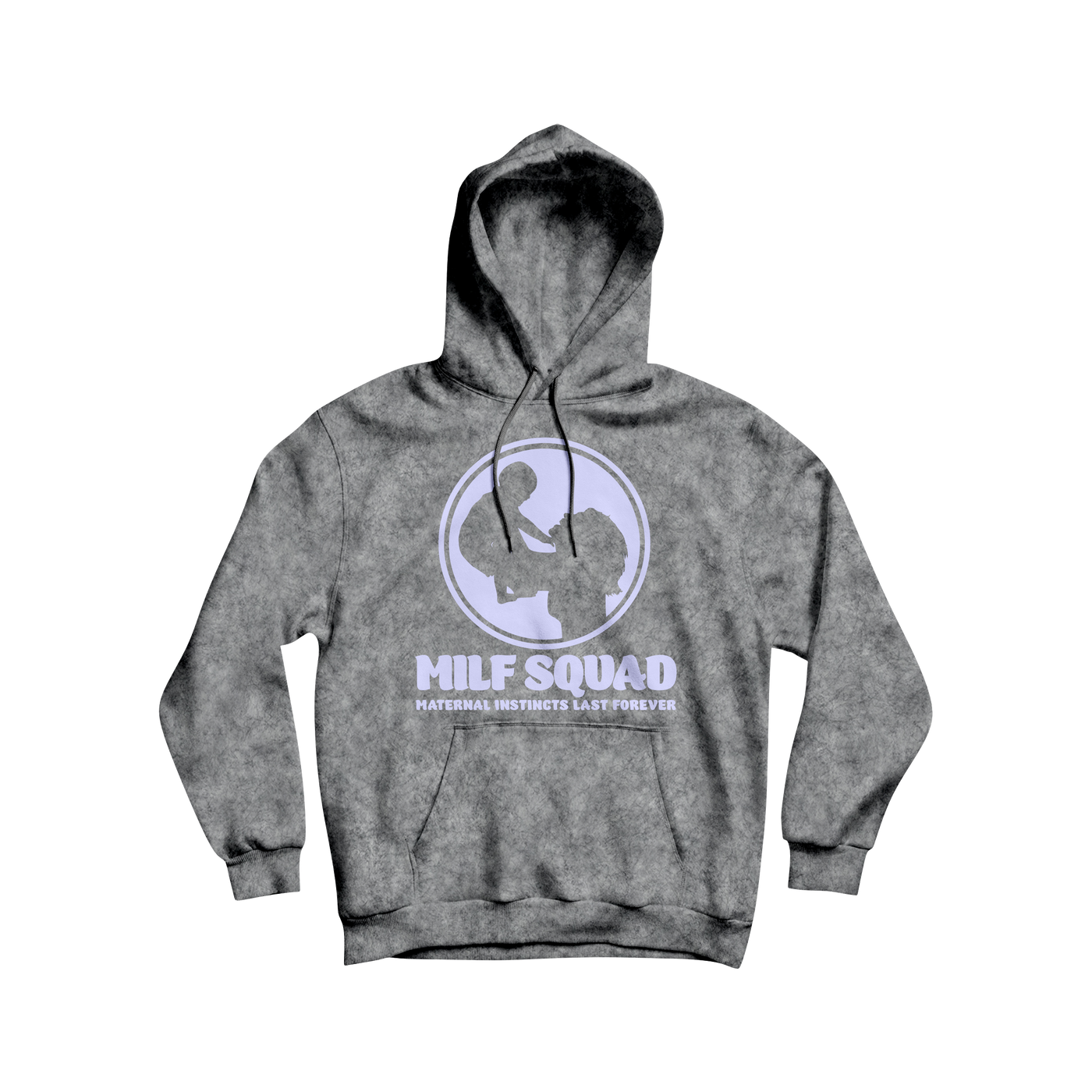 MILFSQUAD “Maternal Instincts Last Forever” Hoodie – Storm Gray Edition