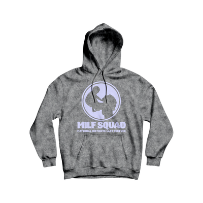 MILFSQUAD “Maternal Instincts Last Forever” Hoodie – Storm Gray Edition