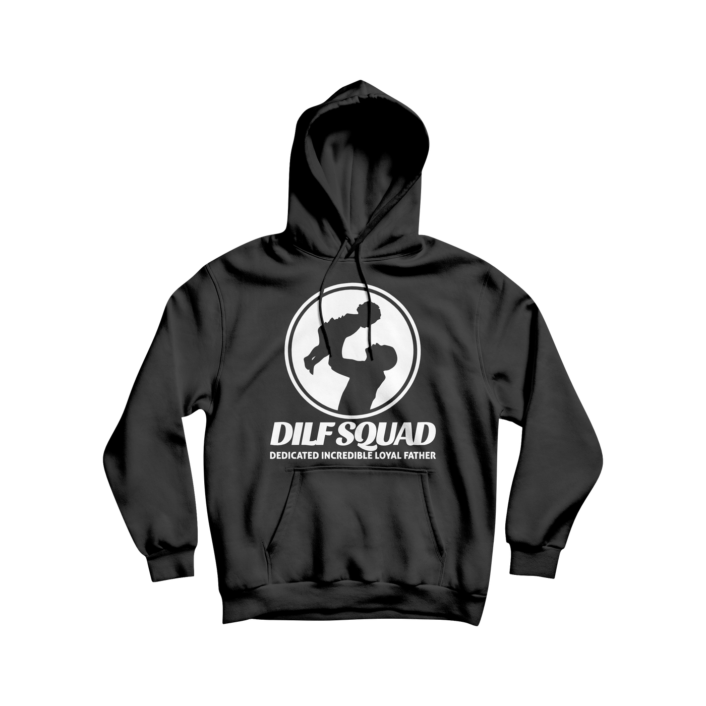DILFSQUAD “Dedicated Incredible Loyal Father” Hoodie – Classic Black Edition