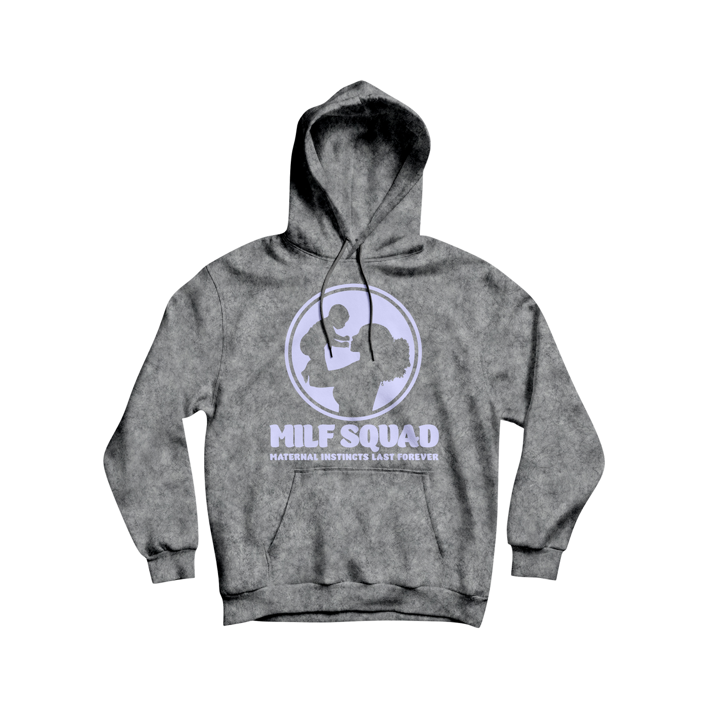MILFSQUAD “Maternal Instincts Last Forever” Hoodie – Storm Gray Edition