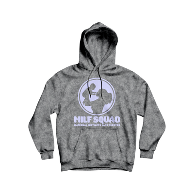 MILFSQUAD “Maternal Instincts Last Forever” Hoodie – Storm Gray Edition