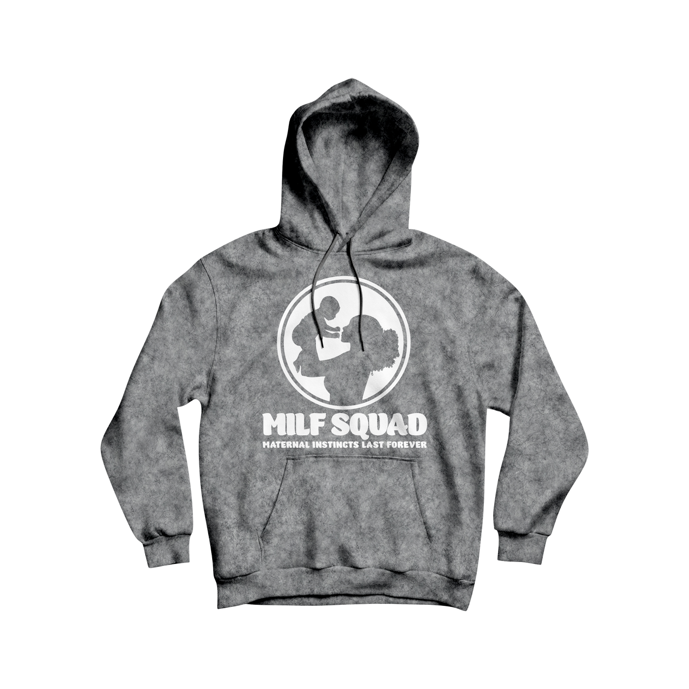 MILFSQUAD “Maternal Instincts Last Forever” Hoodie – Storm Gray Edition